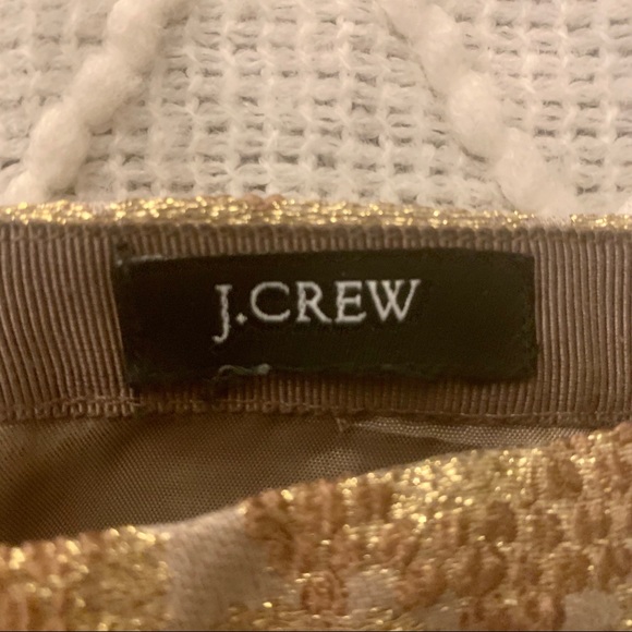 Immaculate J Crew Goldenrod metallic miniskirt 🌼 - Picture 4 of 6